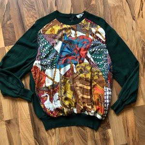 Hermès Vintage Silk Scarf Sweater